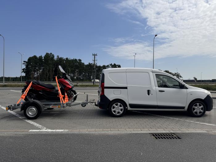 Ogłoszenia kupię sprzedam Wynajem przyczepy motocyklowej / transport motocykli cała EU