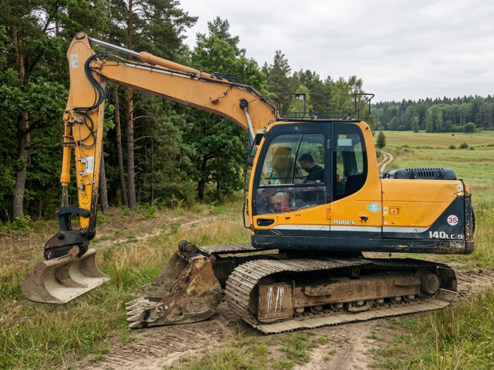 Ogłoszenia kupię sprzedam Koparka gąsienicowa Hyundai Robex 140 LC-9, 6633 mth, 2014 rok